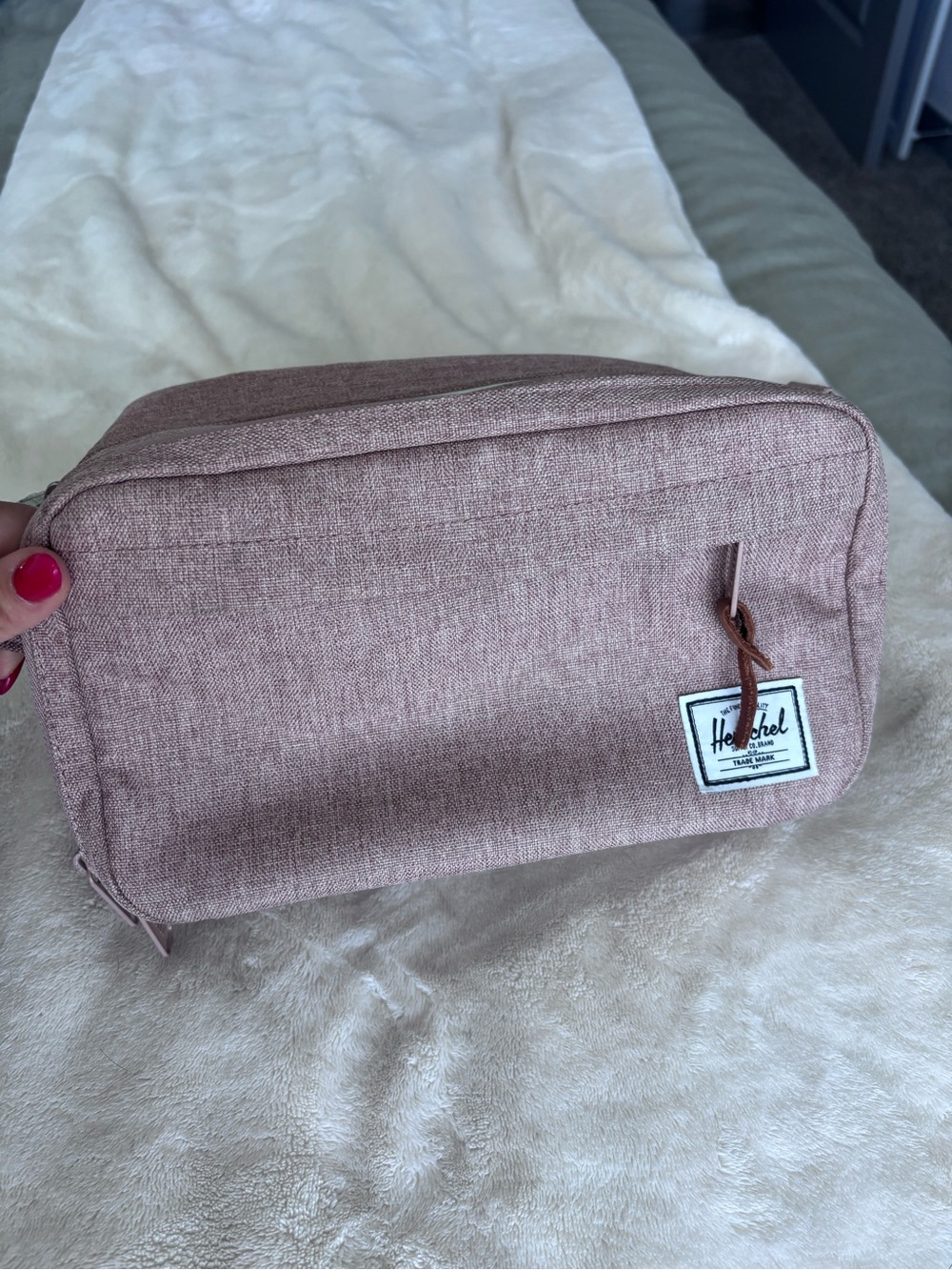 Herschel Dusty Rose Canvas Travel Pouch